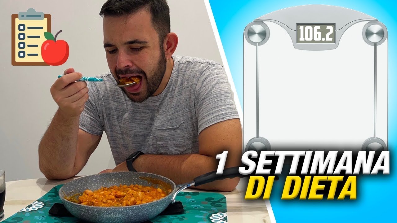 FILMO 1 Settimana di DIETA/ALIMENTAZIONE , Partenza 106.2 chili