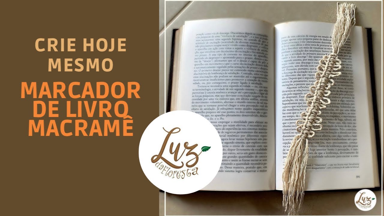 Como fazer um marcador de livro Macramê  simples e rápido!