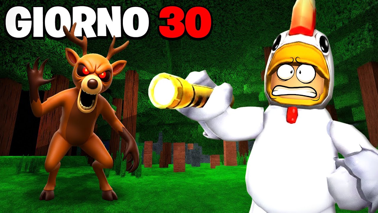 SOPRAVVIVO 99 NOTTI DA SOLO NEL BOSCO DI ROBLOX... Ep. 7
