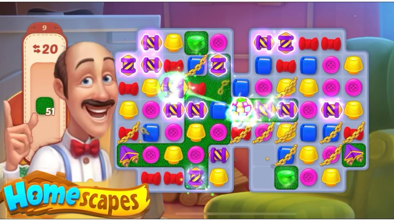 Homescapes Прохождение 1 и 2 день с 1 по 15 уровень