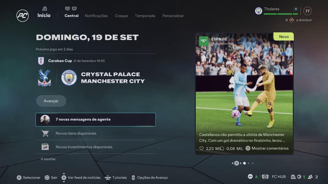 FC26! MODO JOGADOR NO CITY🏆🎮