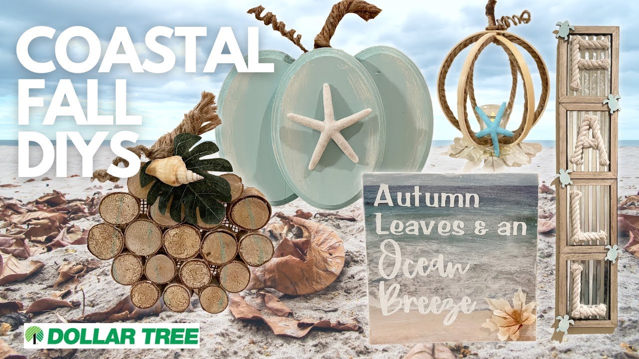 NEW Coastal FALL DIYS Autumn Beach Decor (Dollar Tree DIY) Hacks