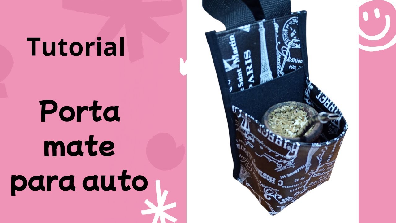 DIY-COMO HACER UN PORTA MATE PARA EL AUTO/Tutorial de porta mate para auto