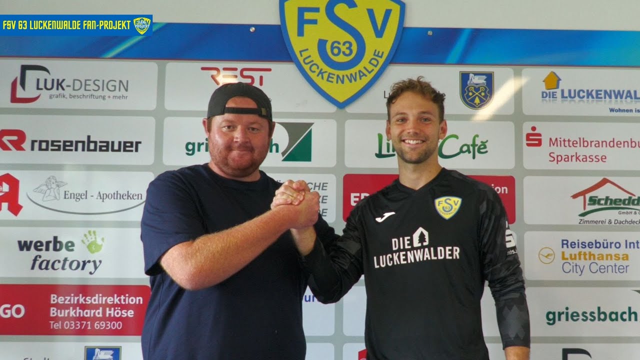 Die Unterschift | Jonas Dieseler verstärkt die Torhüter | FSV 63 Luckenwalde Fan-Projekt