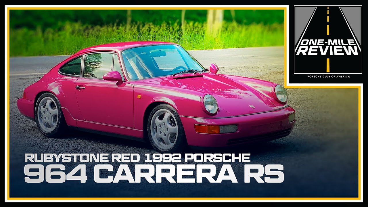 Rubystone Red 1992 Porsche 964 Carrera RS - Factory Track-day Monster! | One-Mile Review
