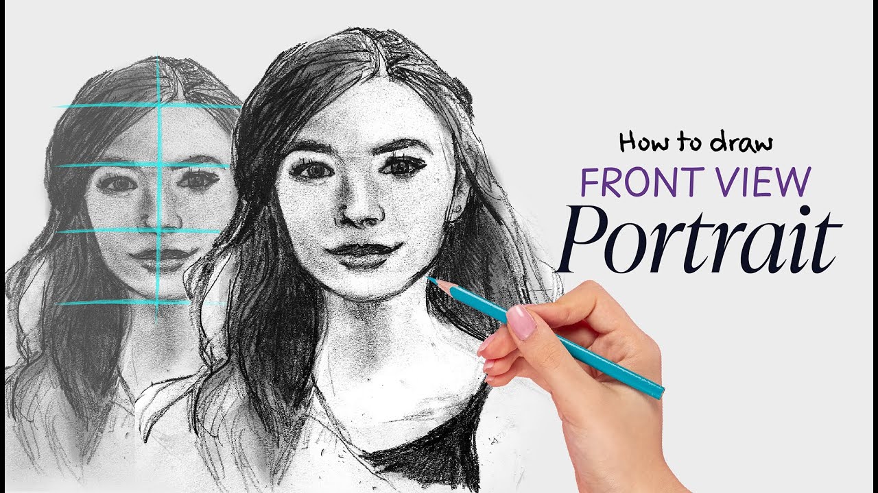 How To Draw Front View Portrait