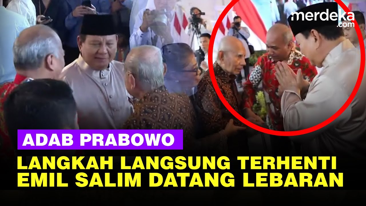 Adab Hormat Prabowo, Langkah Langsung Terhenti Hampiri Emil Salim Datang Berlebaran di Istana