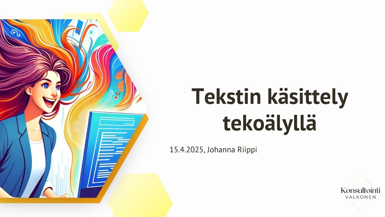 Tekoälyn käyttöohjeet: Tekstin käsittely tekoälyllä 15.4.2025