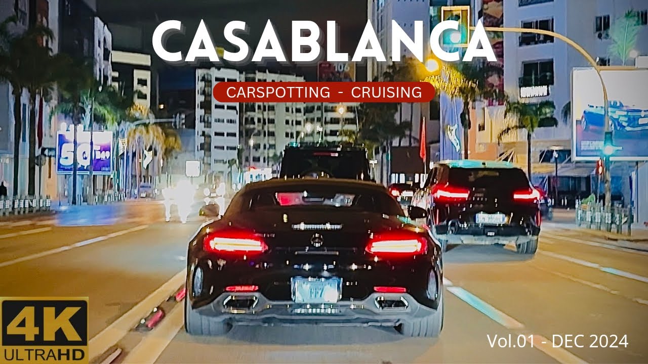Night Carspotting in Casablanca Dec 2024 | Best of supercars ! Keyvany G63, Ferrari 488, AMG GT …