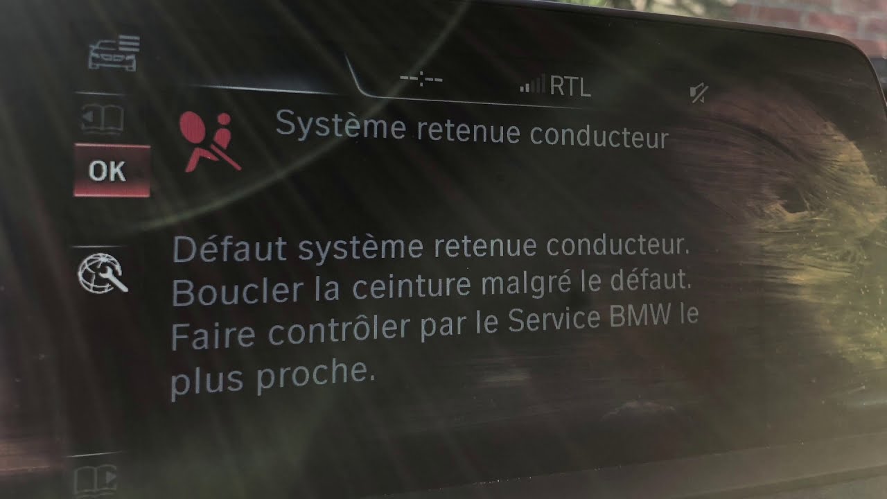BMW F10 F20 F30 Comment supprimer le défaut systeme retenue conducteur, le voyant airbag. Cod 930928
