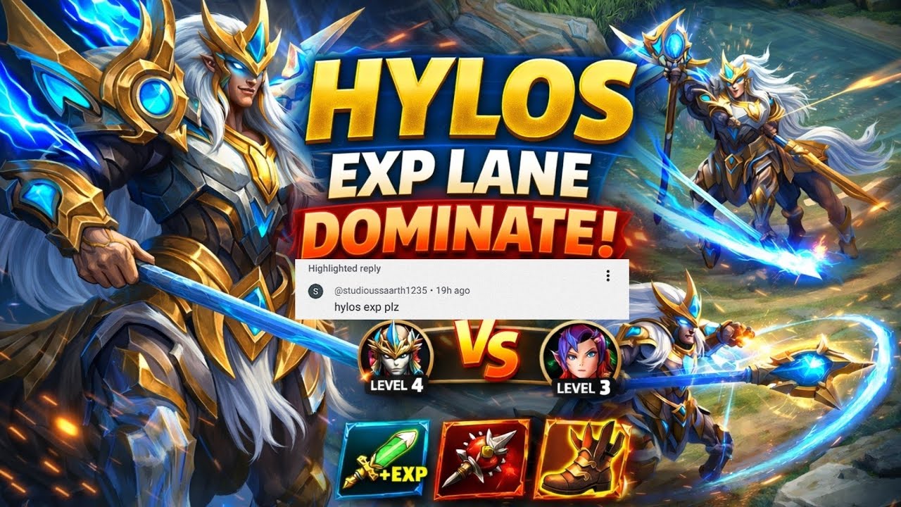 Hylos EXP Lane DOMINATES 😱 Unstoppable Build + Gameplay!