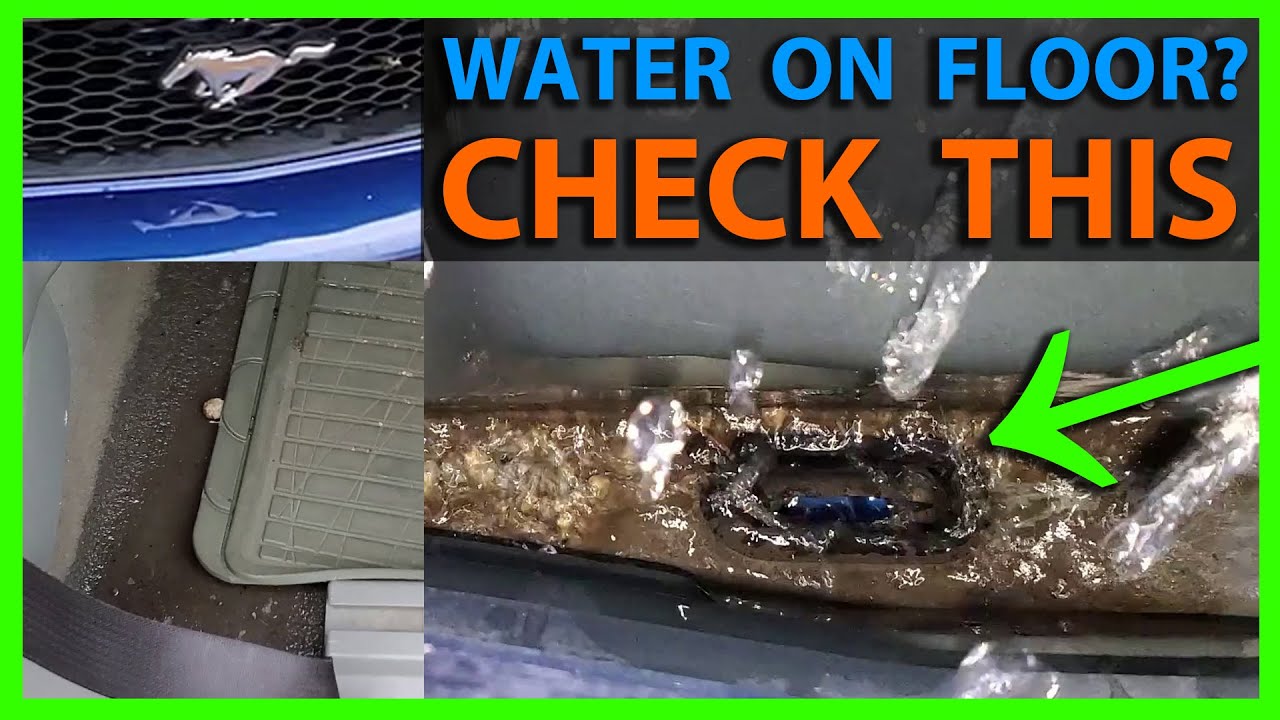 How To Fix Ford Mustang Passenger Side Water Leak 2005-2009 Plugged Cowl Drain