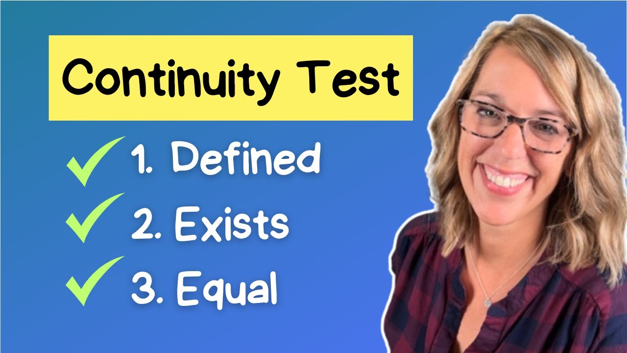 3-Step Continuity Test in Calculus Made Easy
