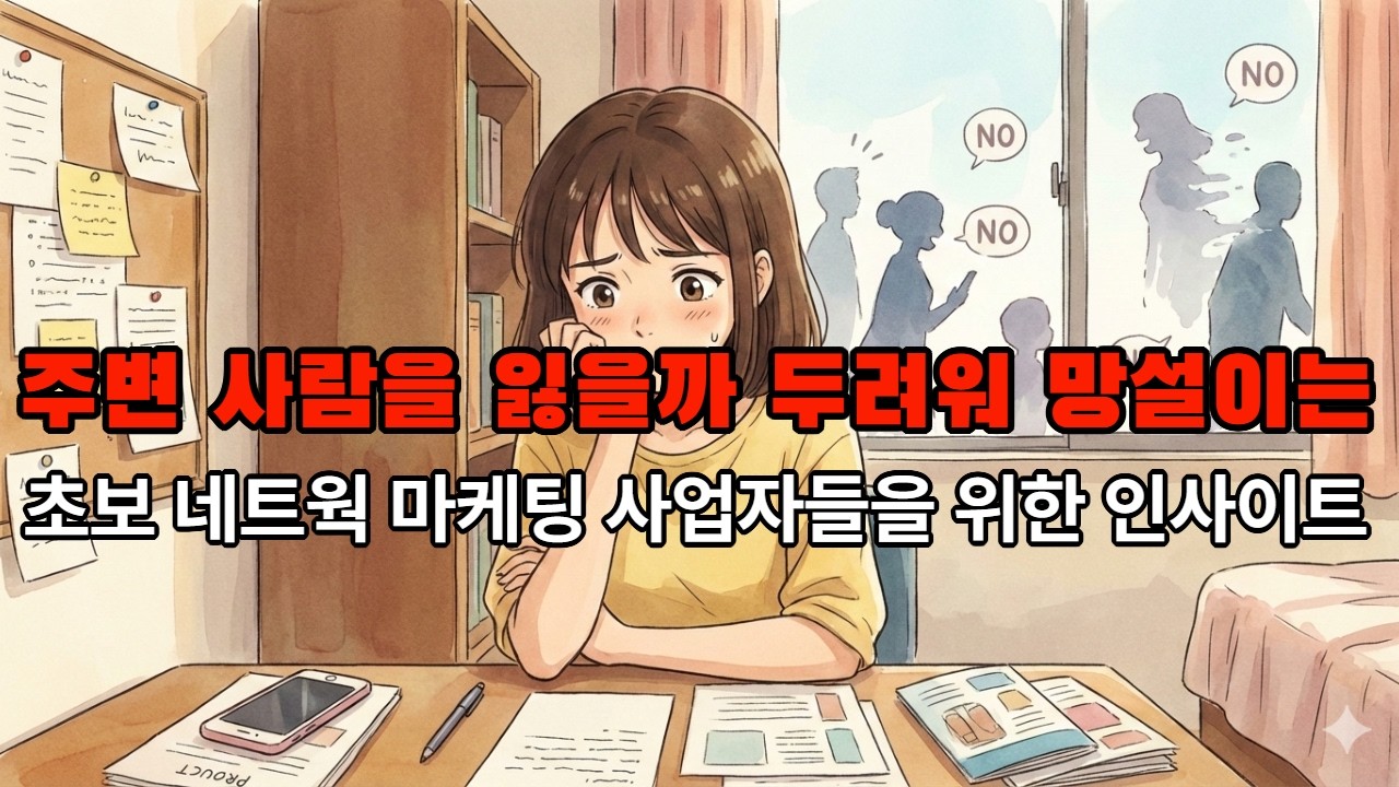 사람을 잃을까 두려워 망설이는  네트마케팅 초보자들을 위한 인사이트
