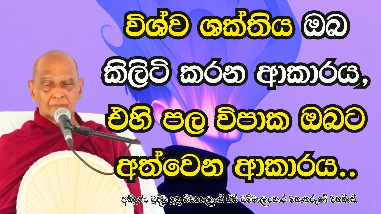 විශ්ව ශක්තිය ඔබ කිලිටි කරන ආකාරය, එහි පල විපාක ඔබට අත්වෙන ආකාරය..
