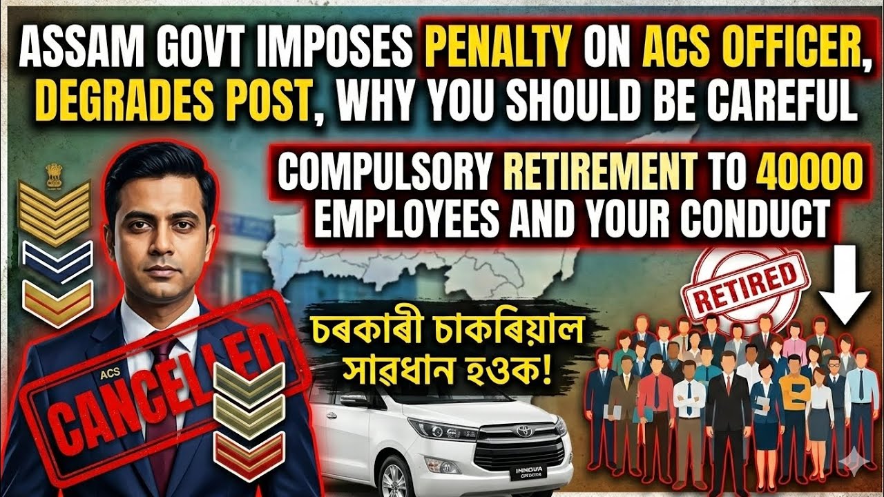 ✅ACS অফিচাৰৰ এই অৱস্থা | আপুনিও ভয় কৰিব লাগে নহলে এই সমস্যা হব পাৰে | 40000 VRS Case and example 