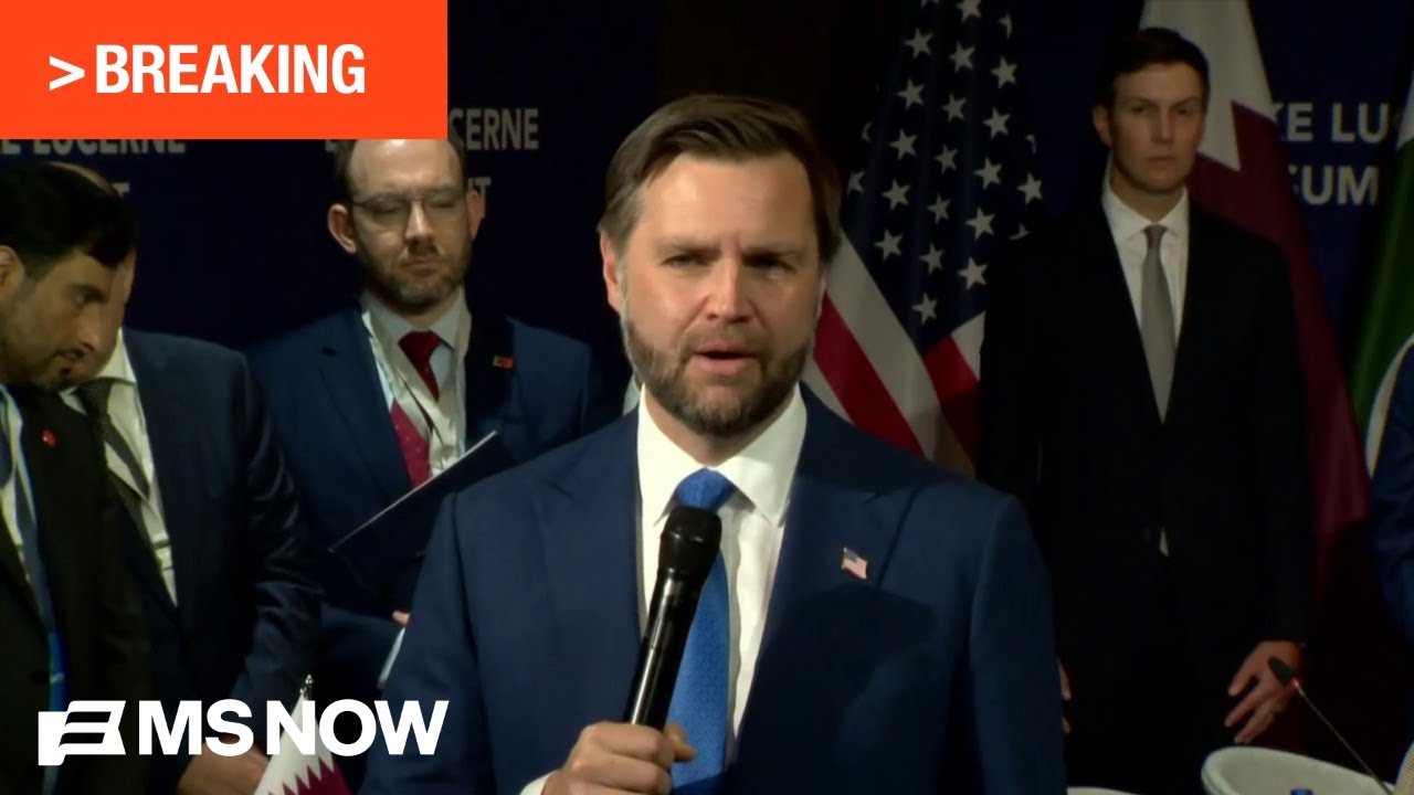BREAKING: Vance delivers remarks ahead of Switzerland peace talks