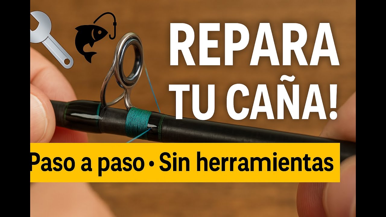 Cómo cambiar una anilla y puntera de caña de pescar (fácil, rápido y sin herramientas)