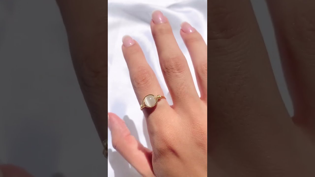 How To Make Beautiful Bead Wire Wrap Ring 🤍 | Wire Wrap Jewelry Business 🔗 @custombypearll
