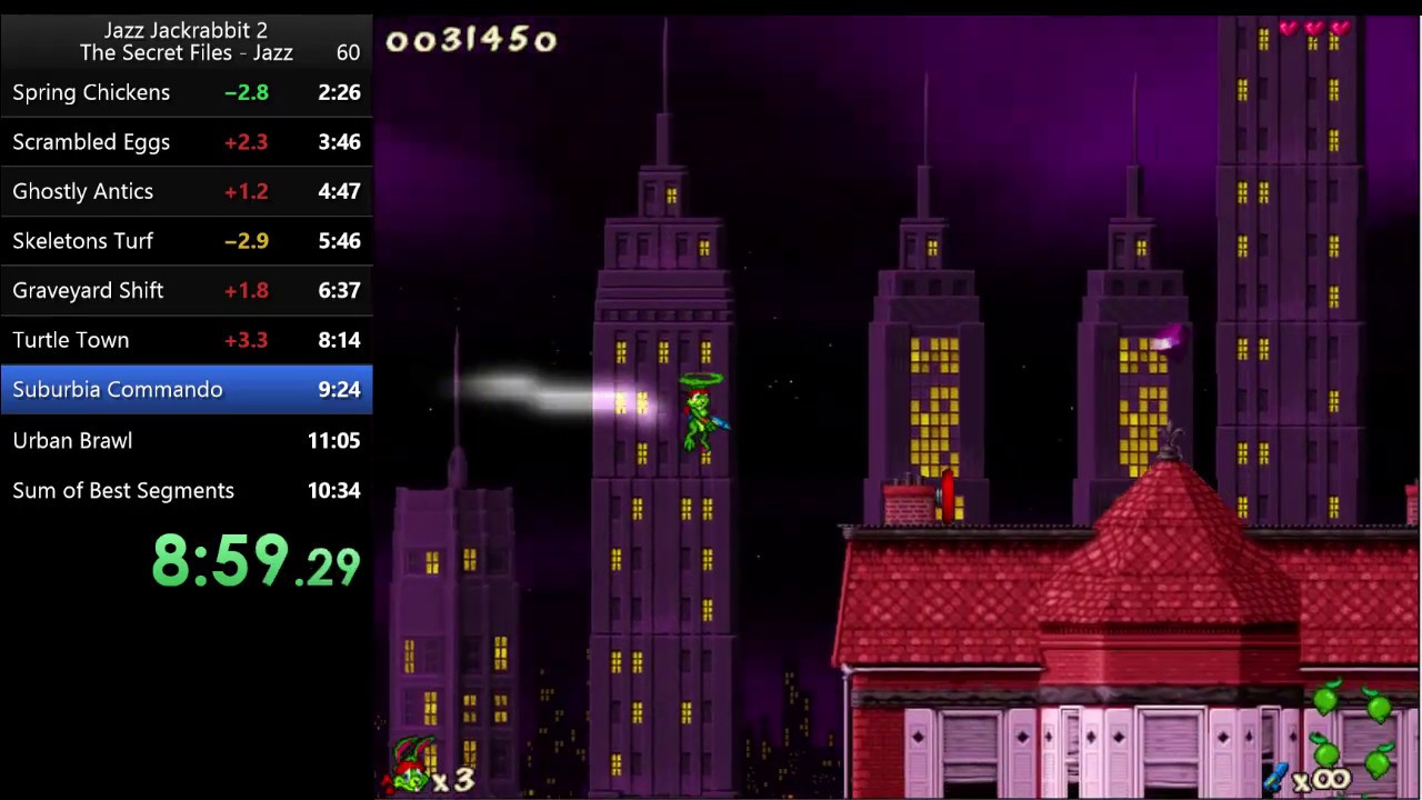 Jazz Jackrabbit 2 The Secret Files speedrun with Jazz in 10:59.07