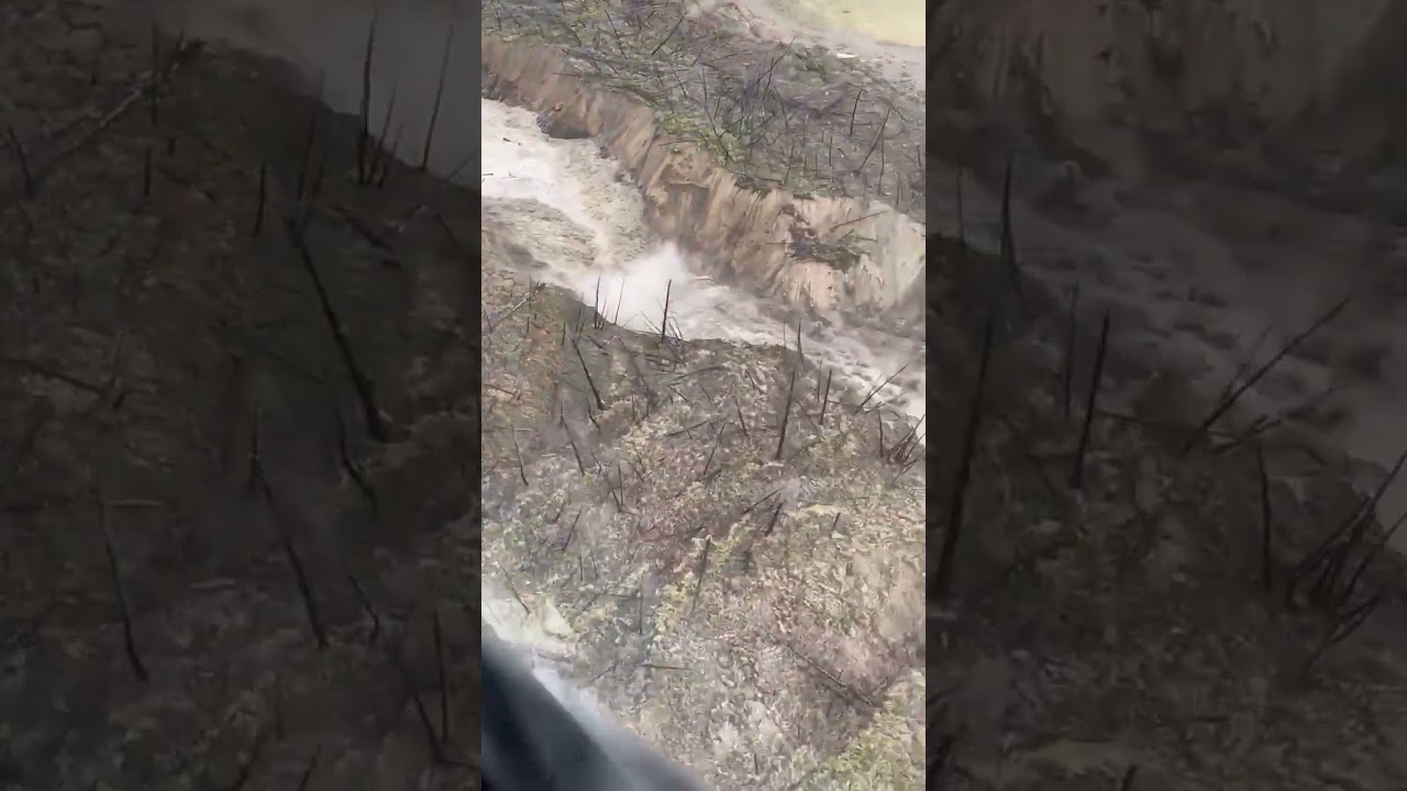 Chilcotin River beaches landslide dam - August 5th 2024