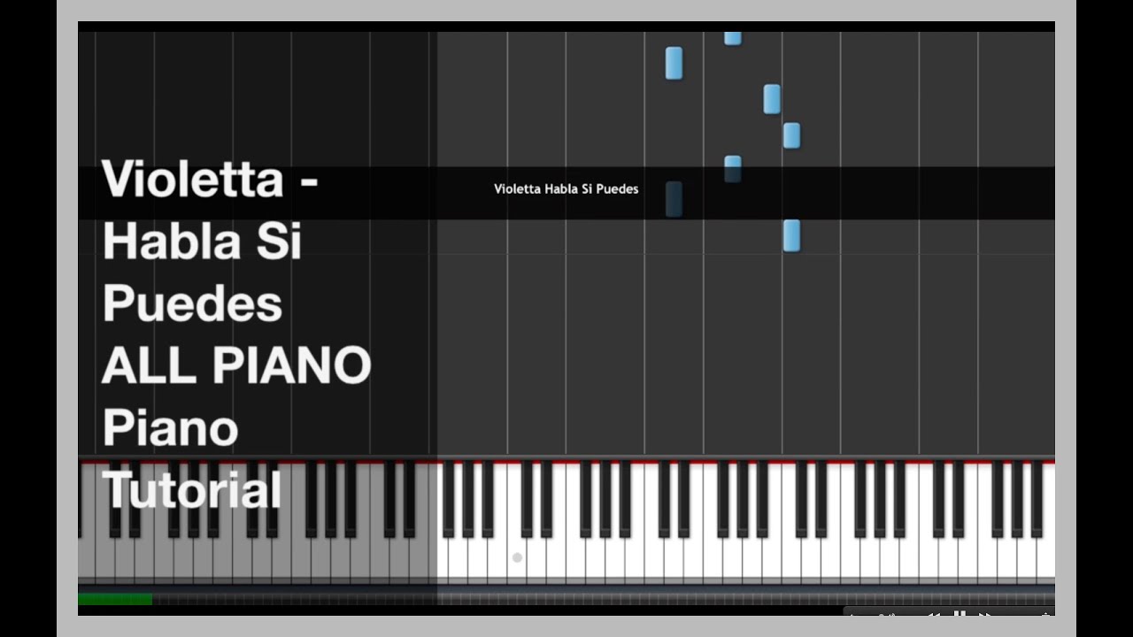 Violetta - HaBlA Si PuEdEs - ALL PIANO Tutorial