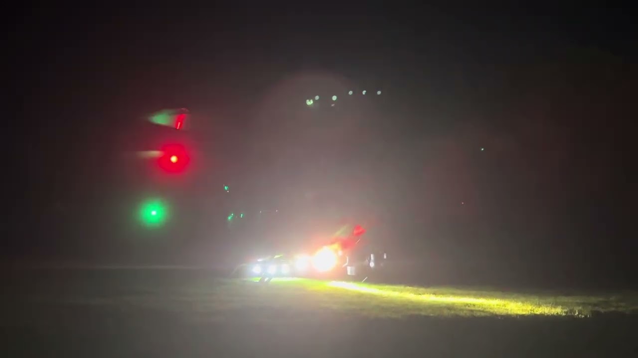 2 welsh air ambulances departing a  unknown incident.
