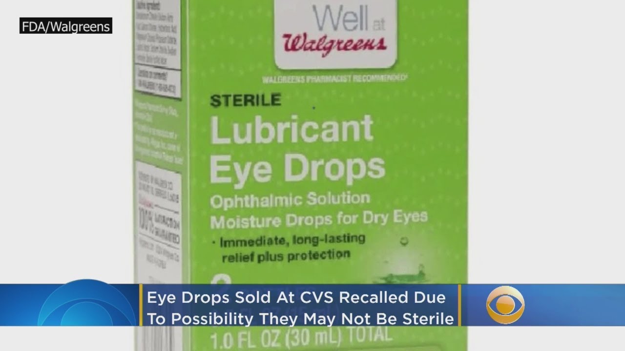 Eye Drops Sold At CVS Recalled Due To Possibility They May Not Be Sterile