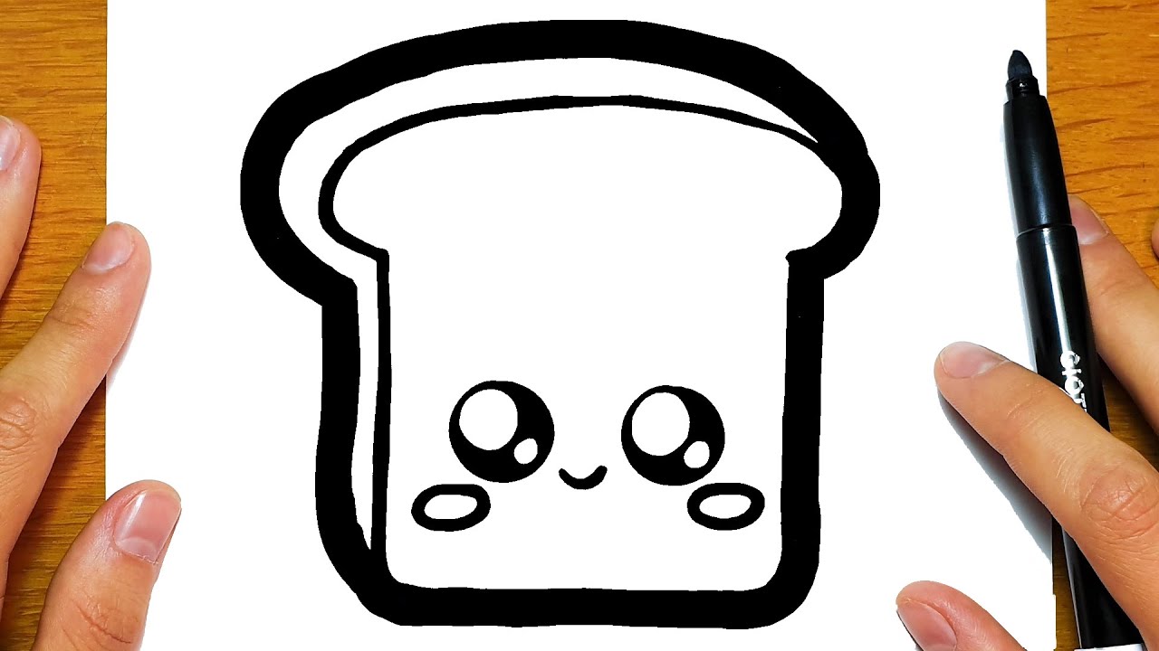 COME DISEGNARE PANE BAULETTO CARINO | Disegni facili ed educativi