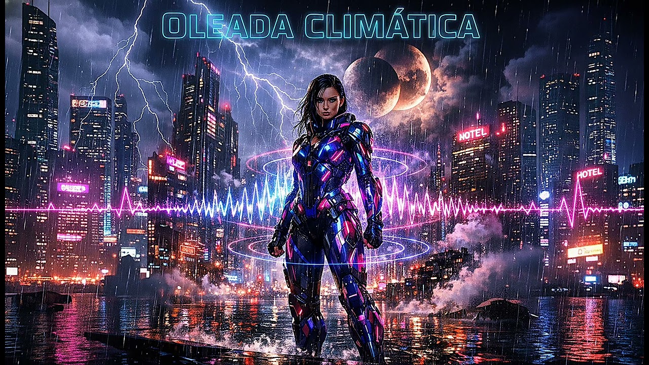 🎵 Oleada Climática – Synthwave Cyberpunk Épico (80s Futurista) | Música para Crear, Editar o Soñar