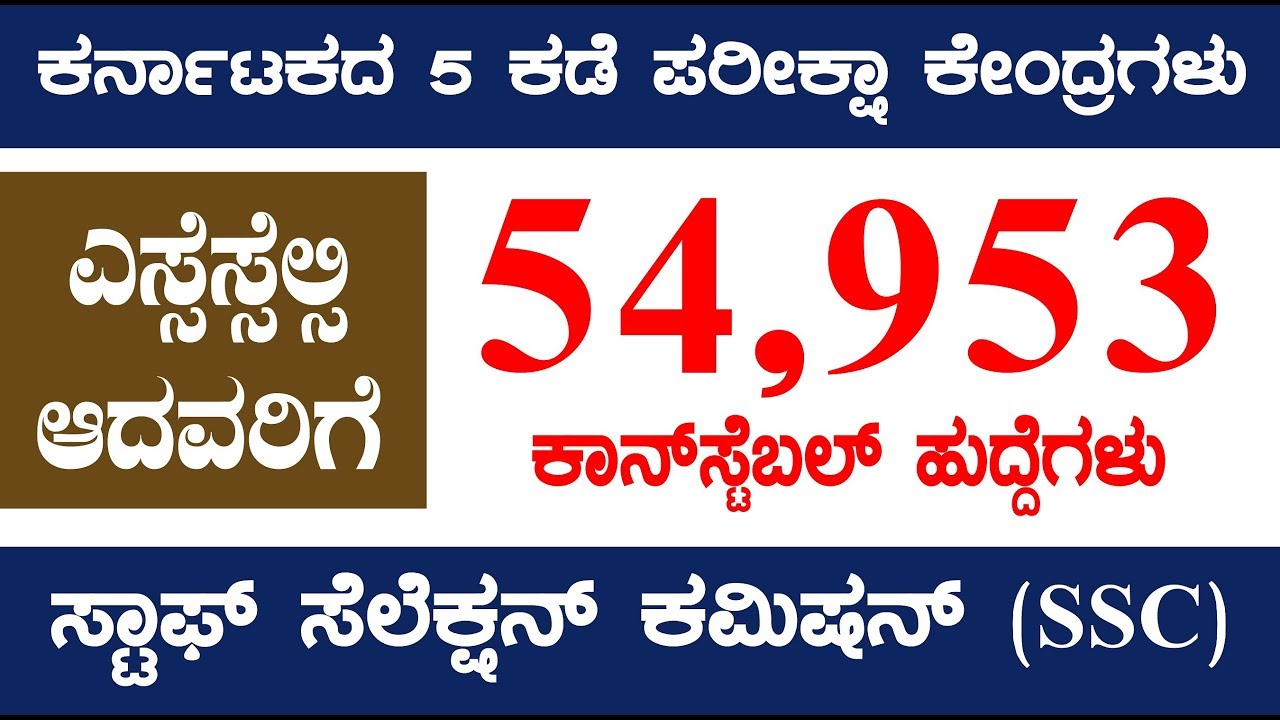 SSC Constable Recruitment 2018 | 54953 post