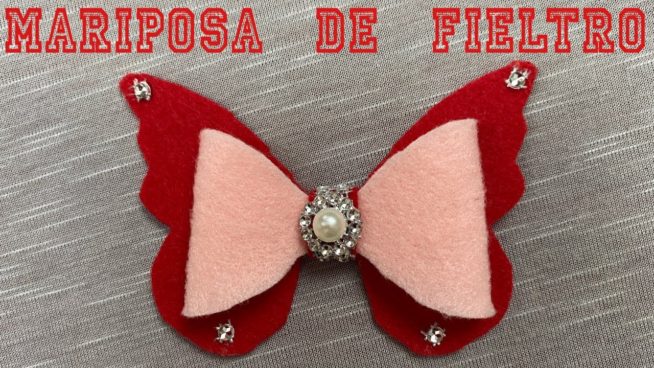 MARIPOSA DE FIELTRO FÁCIL 🦋♻️