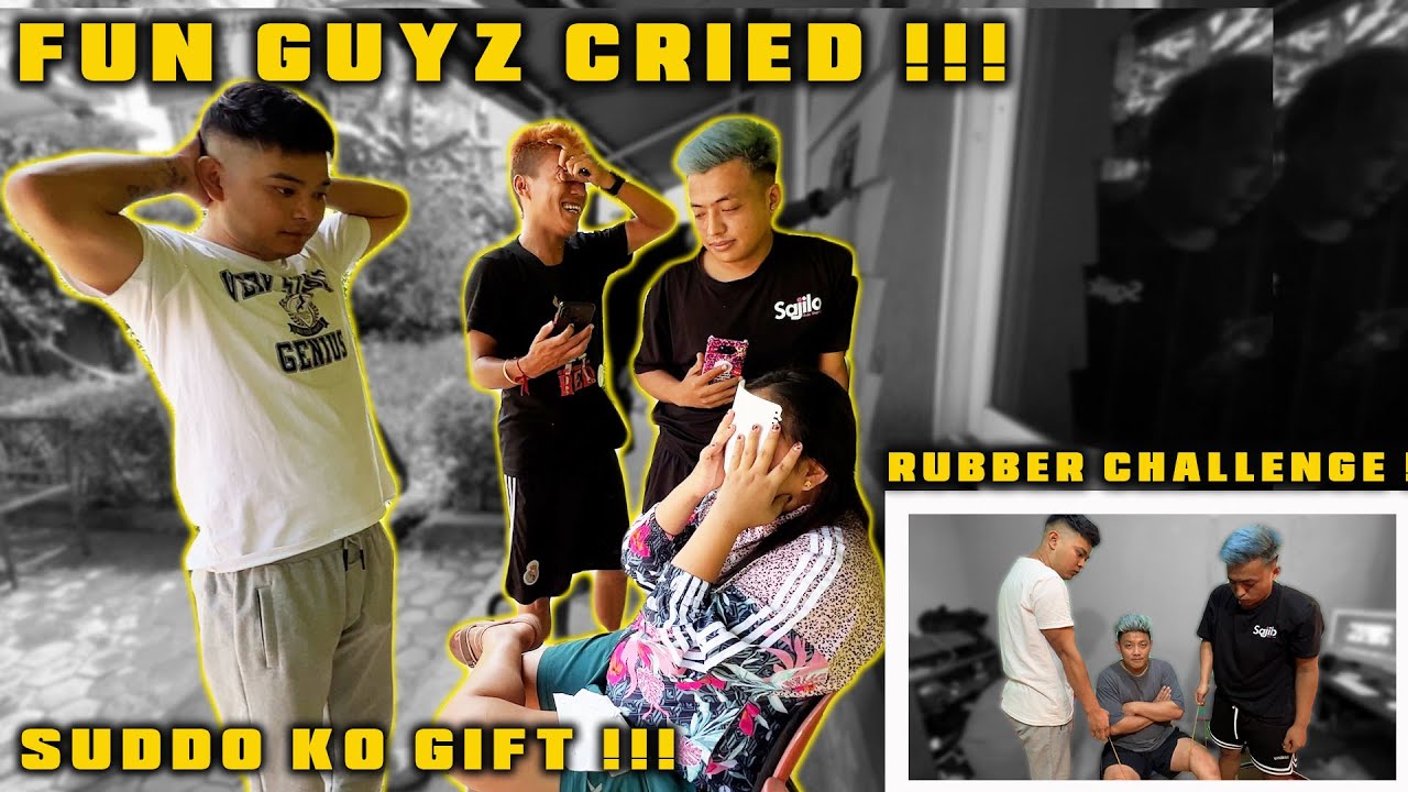 ​@suddorocks9766 KO CHITTHI/GIFT !!! FUN GUYZ CRIED !!! RUBBER CHALLENGE !!! MAHA DADY KHETI GARDAI !!