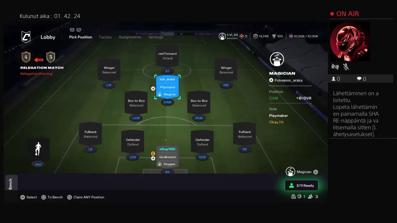 Käyttäjän Pokemon_arska PS4-live-lähetys