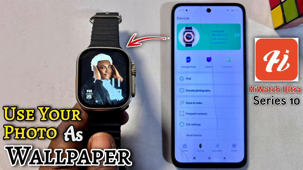 How to Set Custom Wallpaper on HiWatch Ultra GS Smartwatch | Change Wallpaper