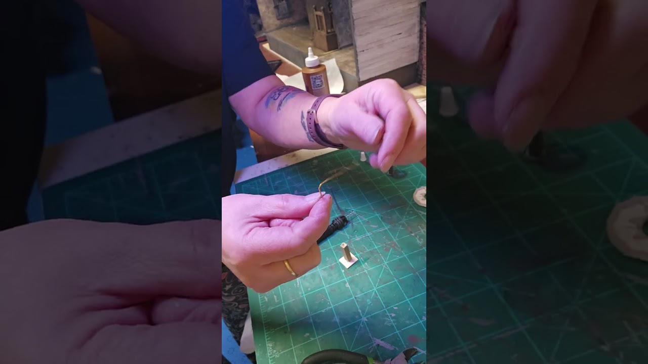 Making a side table lamp.