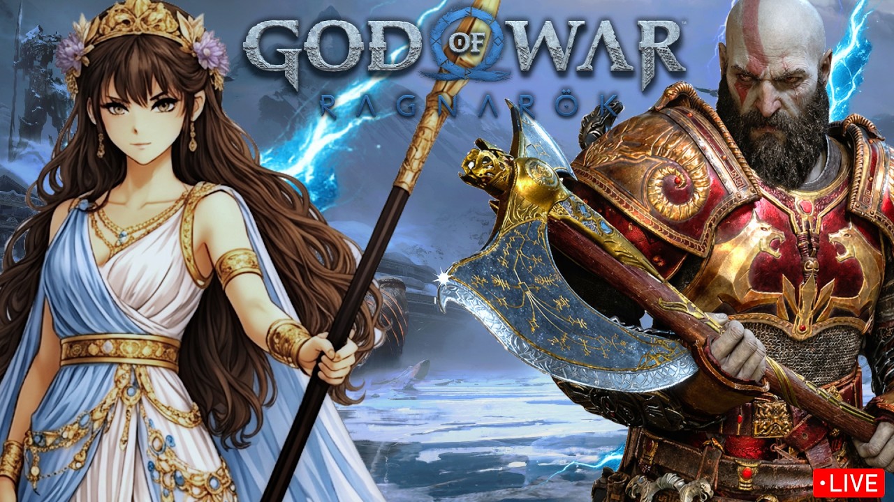 God of War Ragnarök LIVE | First Playthrough Begins ⚔️| Girl Gamer Pixie #GodOfWar #GirlGame