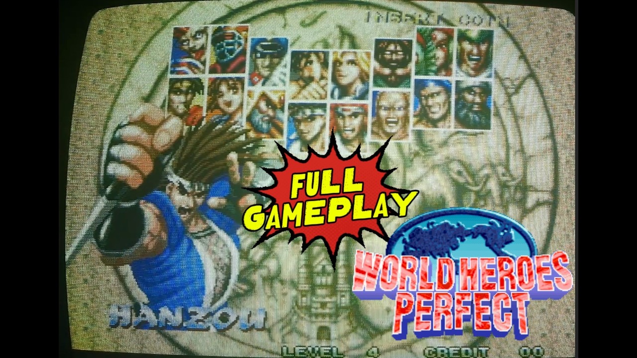 WORLD HEROES PERFECT - NEO GEO ARCADE GAMEPLAY - HANZOU