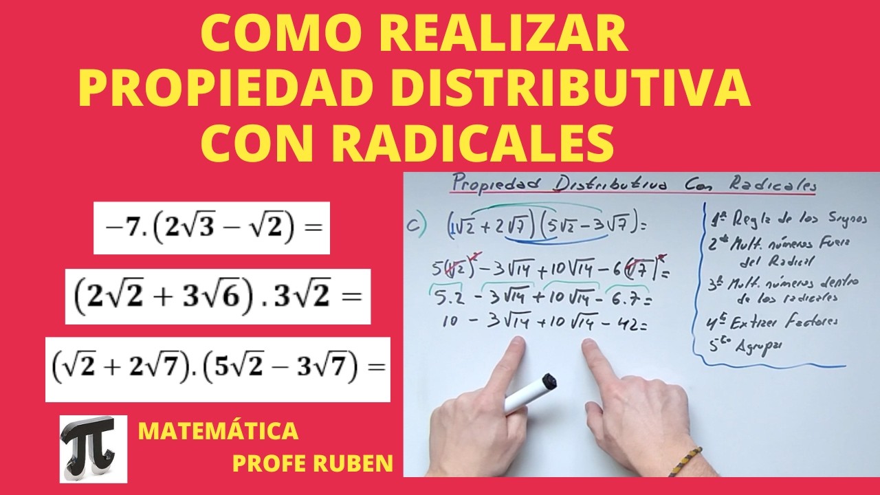 Cómo realizar propiedad distributiva con radicales (raíces)