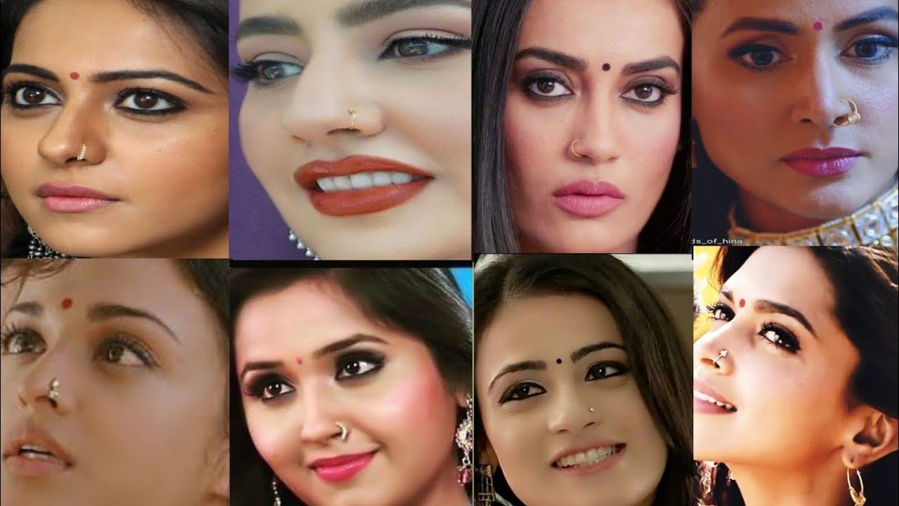 All types girls nose piercing defferent types nose ring & nose pin in girl / Actress nose piercing