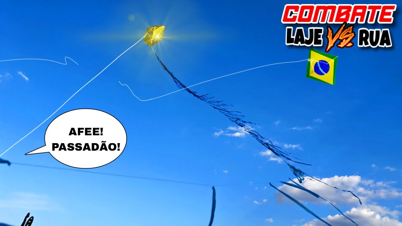 Pipa Latão Brilhante Limpando o Céu no Combate Laje vs Rua - Rafa Pipeira Dando Largadão e Puxão!