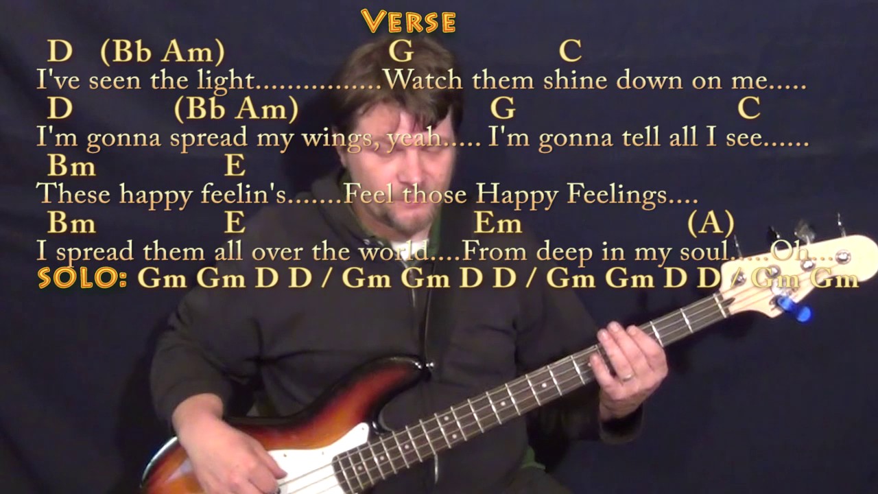 Happy Feelings (MAZE) Bass Guitar Cover Lesson with Chords/Lyrics