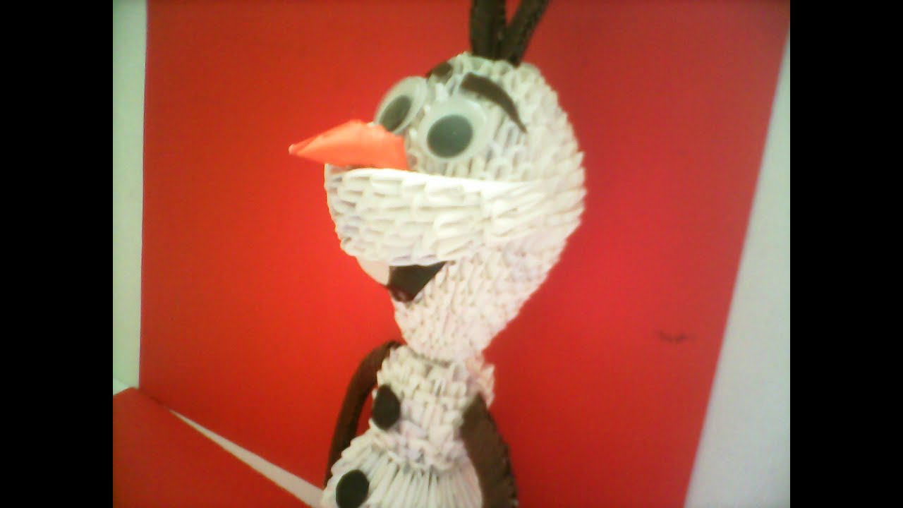 OLAF DE FROZEN EN ORIGAMI 3D