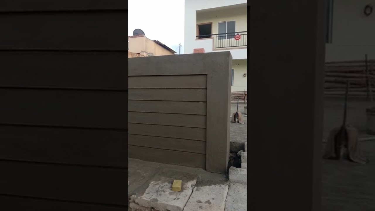 COMPOUND WALL plastering design work