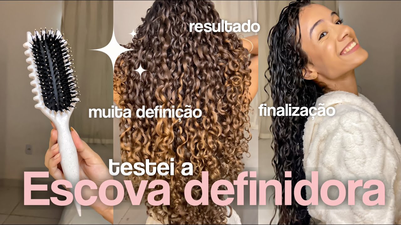 Testei a ESCOVA DEFINIDORA viral 😳: resultado REAL no cabelo cacheado!