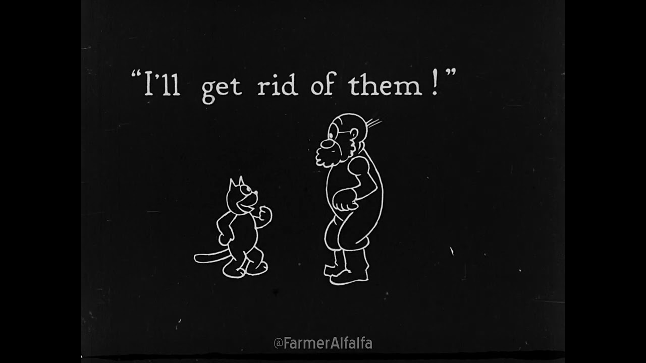 More Mice Than Brains | 1925 | Aesop's Fables Silent Cartoon | Farmer Alfalfa | Paul Terry