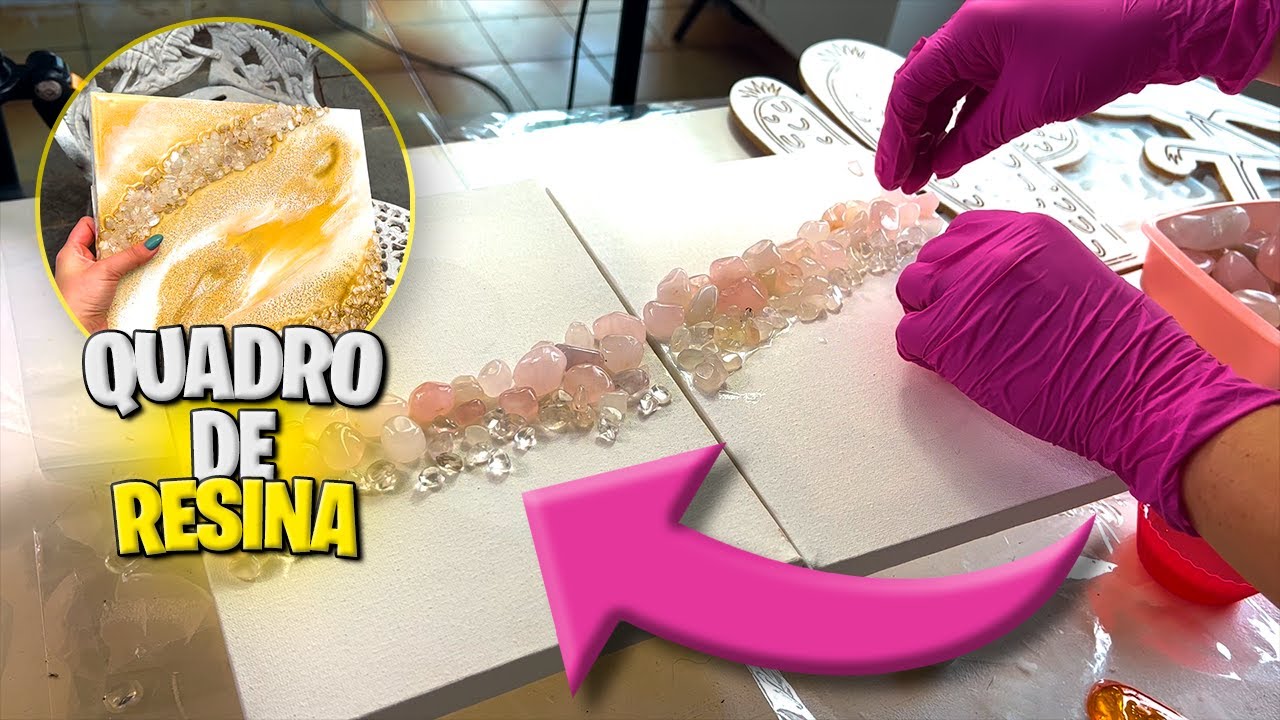 APRENDA FAZER QUADRO DE RESINA E GANHE MUITO DINHEIRO EM CASA|Resin Art Pouring Technique geodo