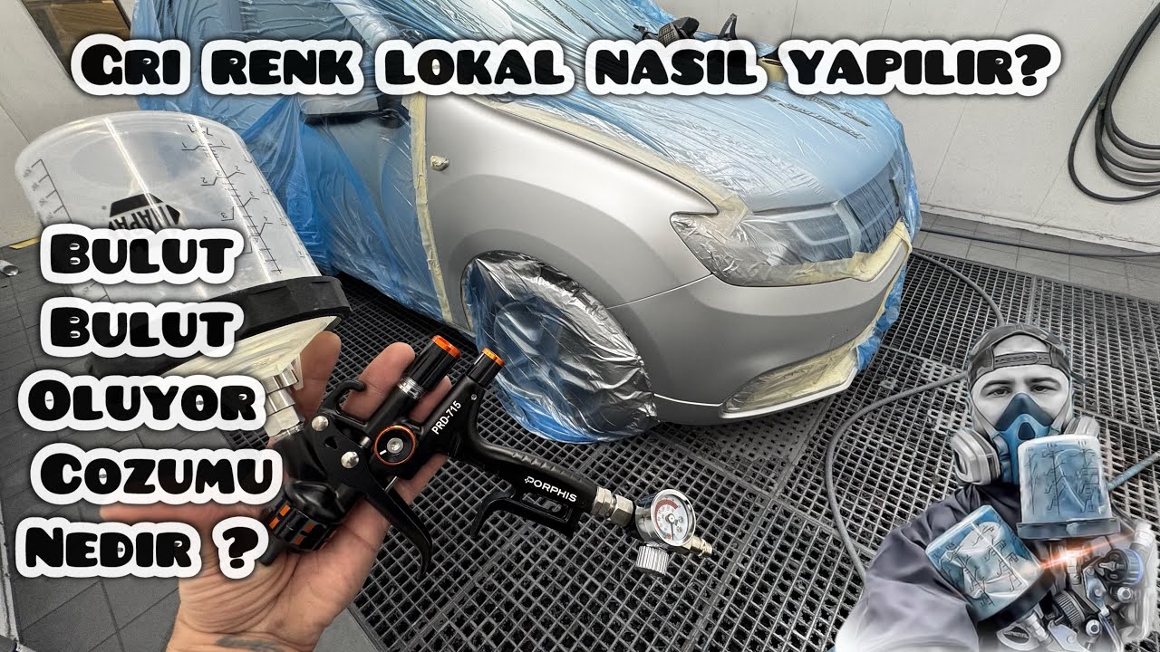 Metalik Boyada Lokal Boya Nasil Uygulanir ? Bulut Bulut oluyor ?  Gri Renk