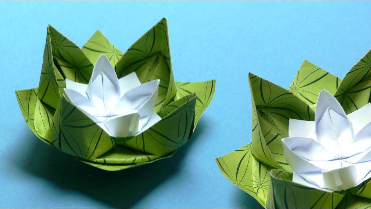 Origami Blumen falten - #02 Seerose