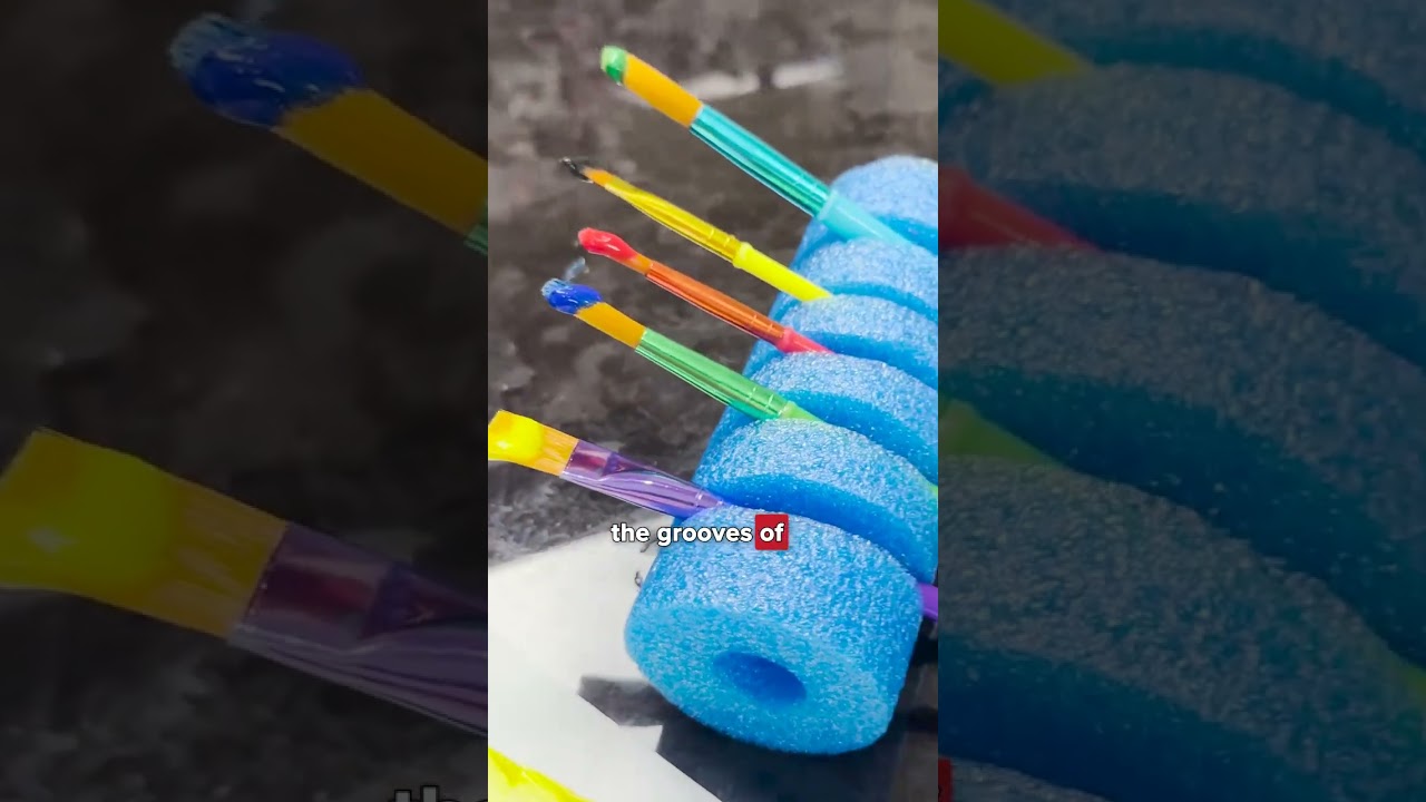 Use A Pool Noodle To Save Your Brushes From The Paint Tray